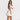 Ruffle Hem Square Neck Sleeveless Bodycon Party Mini Dress - White Secondary image