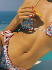 Sexy Tie Up Halter Bikini Set