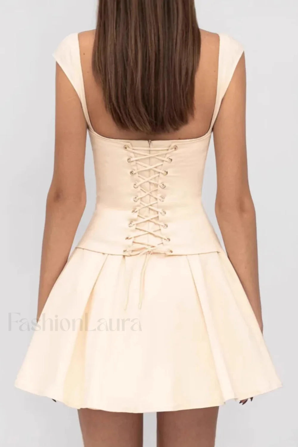 Sexy Tube Top Drawstring Waist A Line Mesh Mini Dress