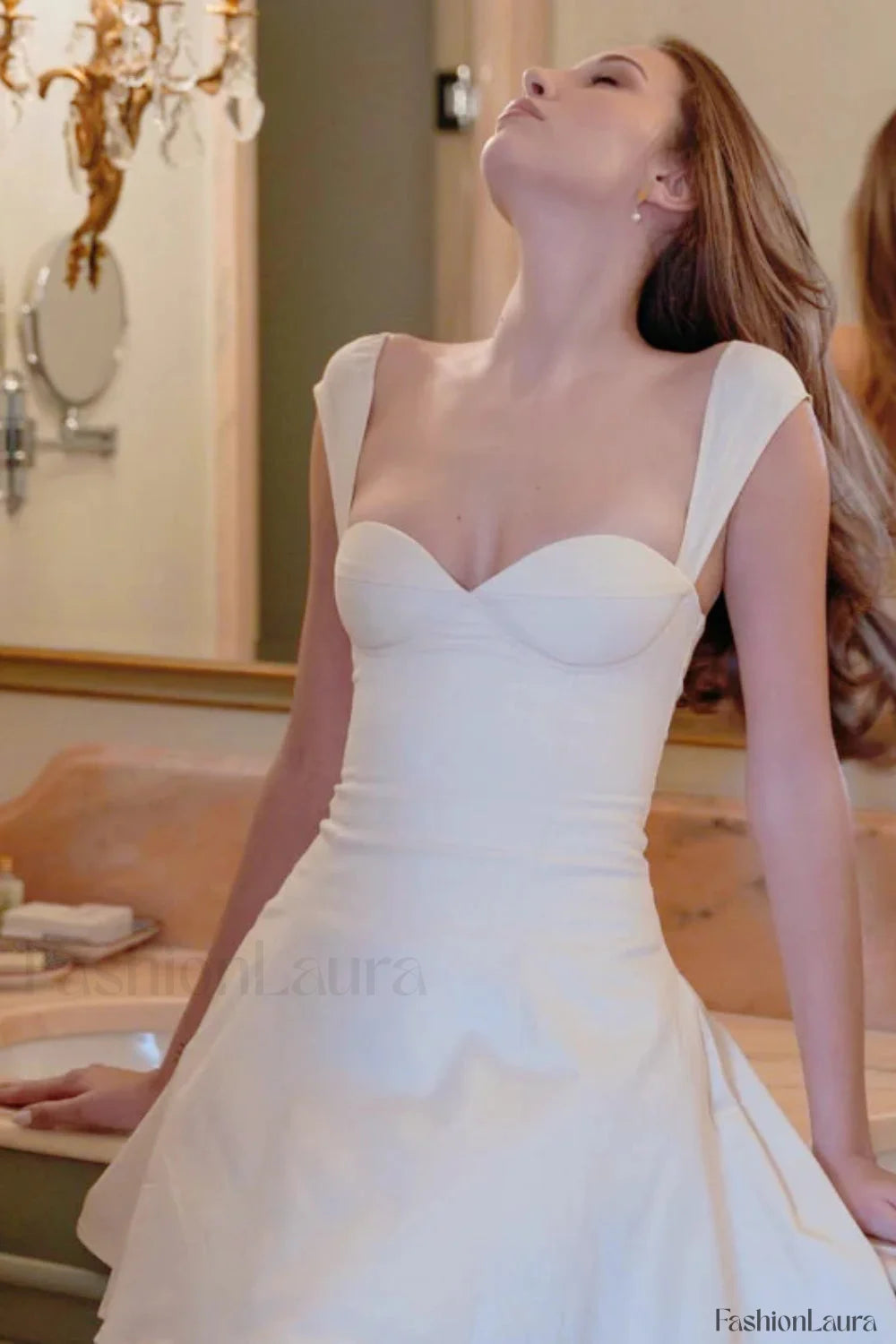 Sexy Tube Top Drawstring Waist A Line Mesh Mini Dress