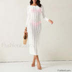 Sheer Backless Knit Mini Cover Up