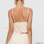 Sheer Beach Bow Tie Crop Top