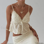 Sheer Beach Bow Tie Crop Top