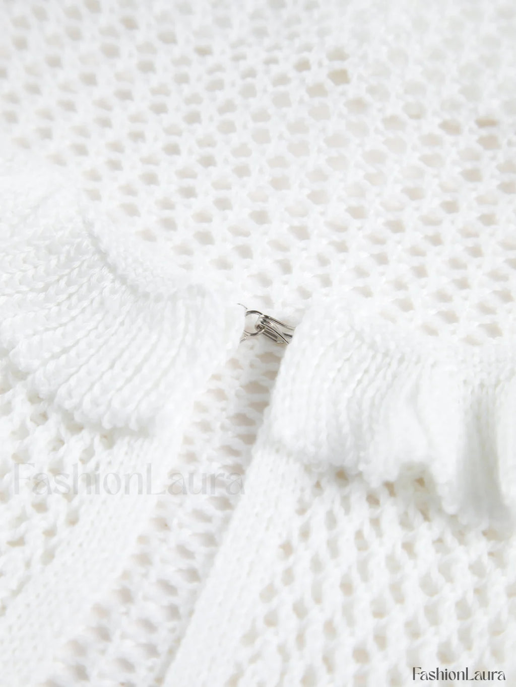 Sheer Crochet Eyelet Fly Away Cardigan Cardigans