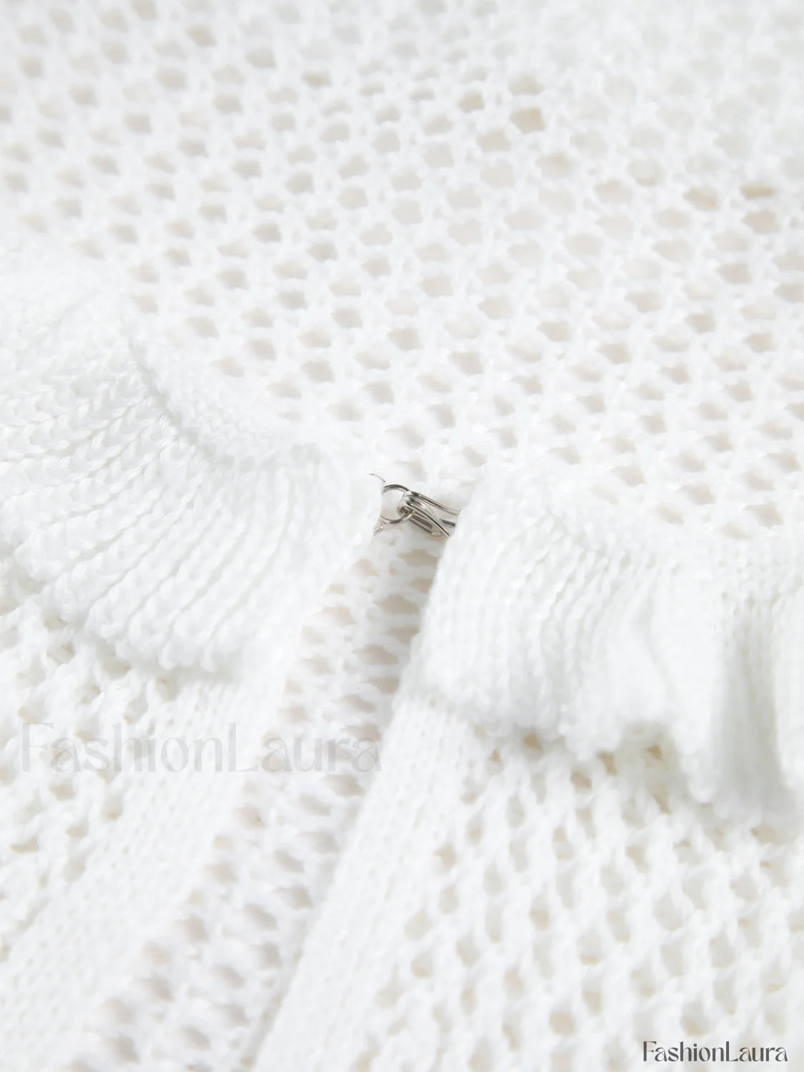 Sheer Crochet Eyelet Fly Away Cardigan Cardigans