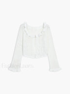 Sheer Crochet Eyelet Fly Away Cardigan Cardigans