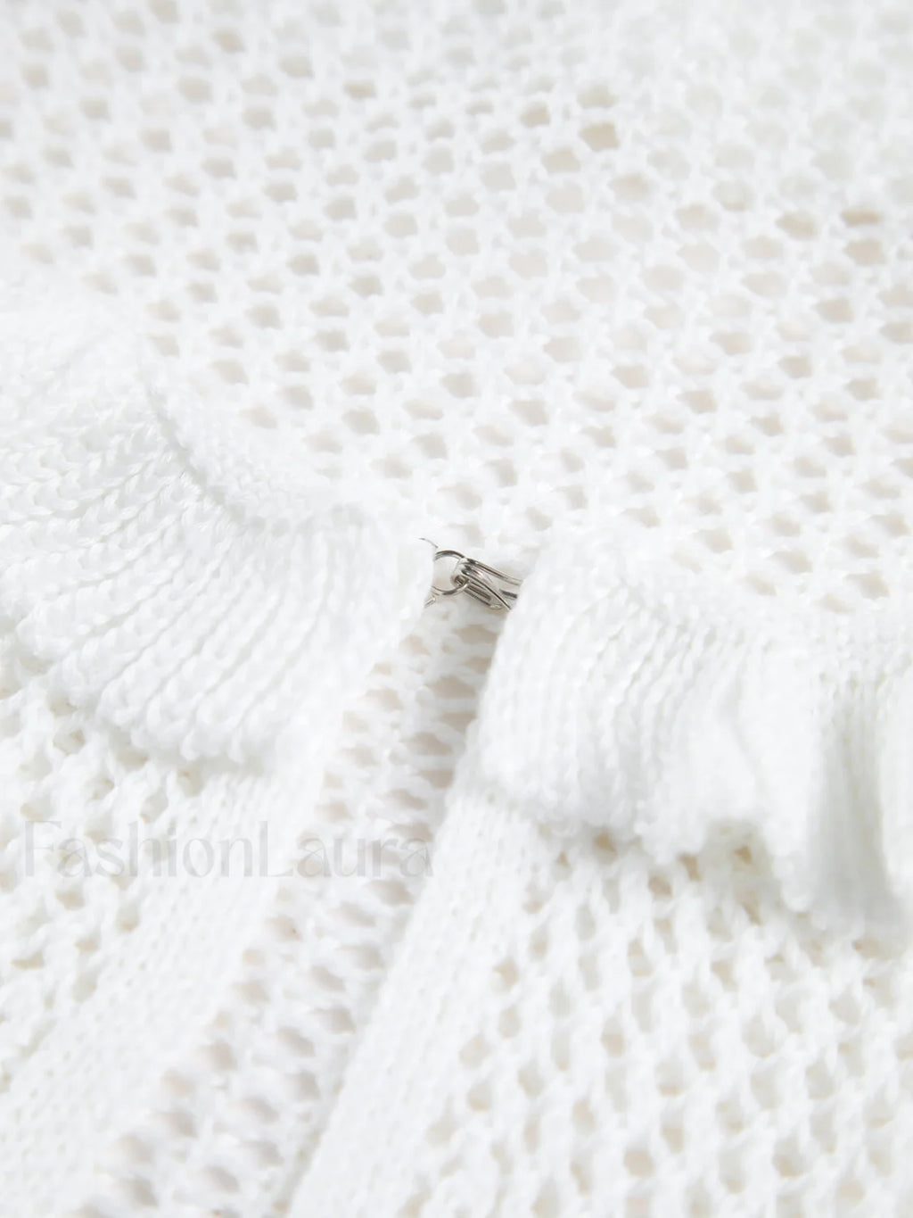 Sheer Crochet Eyelet Fly Away Cardigan Cardigans