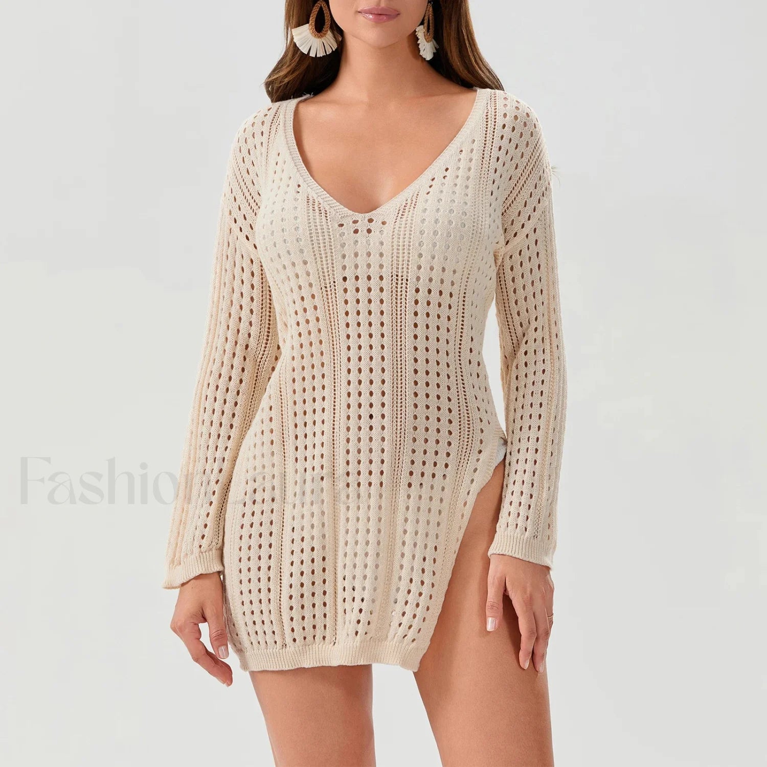 Sheer Long Sleeve Swimsuit Cover Up Secondary image