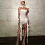 Sheer Mesh Choker Ruffle Detail Mini Dress White S / White Party Dresses L