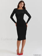 Sheer Strapless Midi Dress Black / S