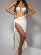 Shell Beaded High Fork Three Piece Set