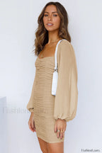 She’s Angelic Stylish Ruched Mini Dress