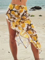 Shirring Print Three Piece Set