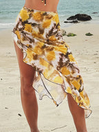 Shirring Print Three Piece Set