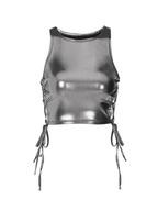 Side Tie Cropped Tank Top Tops&Tees