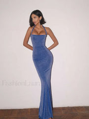 Silk Halter Tight Party Maxi Dress