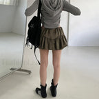 Silk Patchwork Japanese Tutu Skirt Grey / One Size