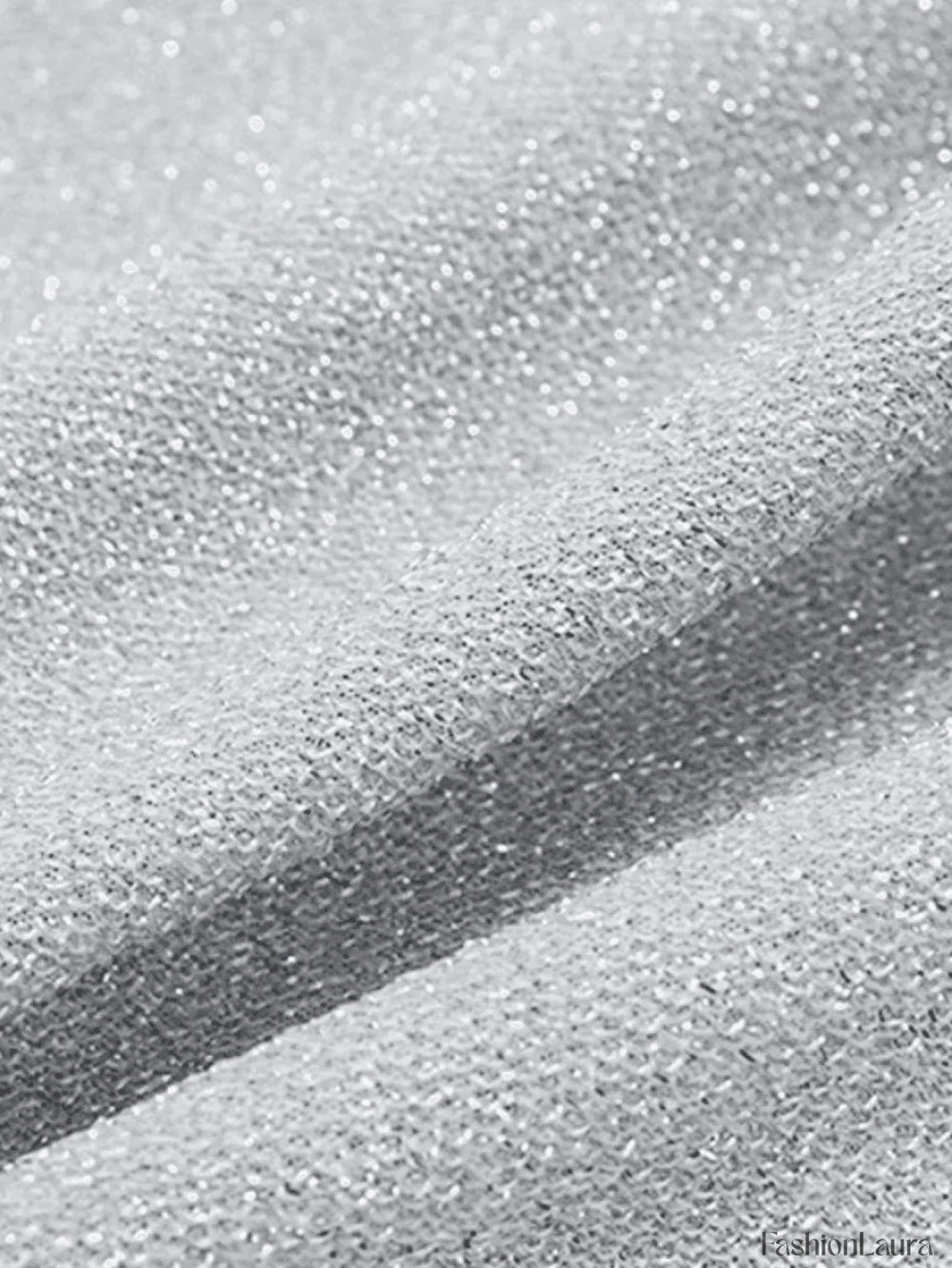 Silver Halter Cropped Tank Top Tops&Tees