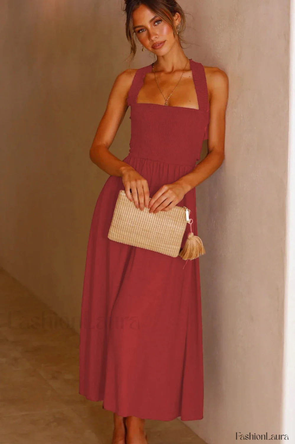 Silvia Backless Stylish Summer Dress L / 4#