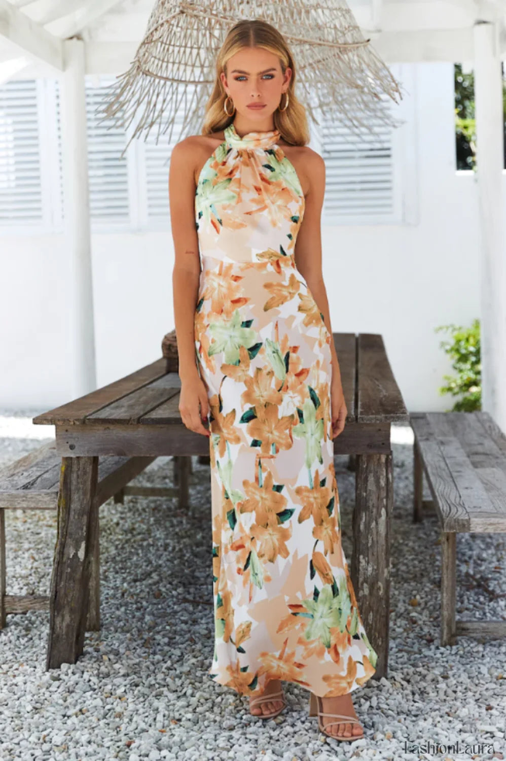 Simply Sleek Stylish Maxi Dress S / Orange