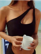 Single Shoulder Hollow Out One Piece