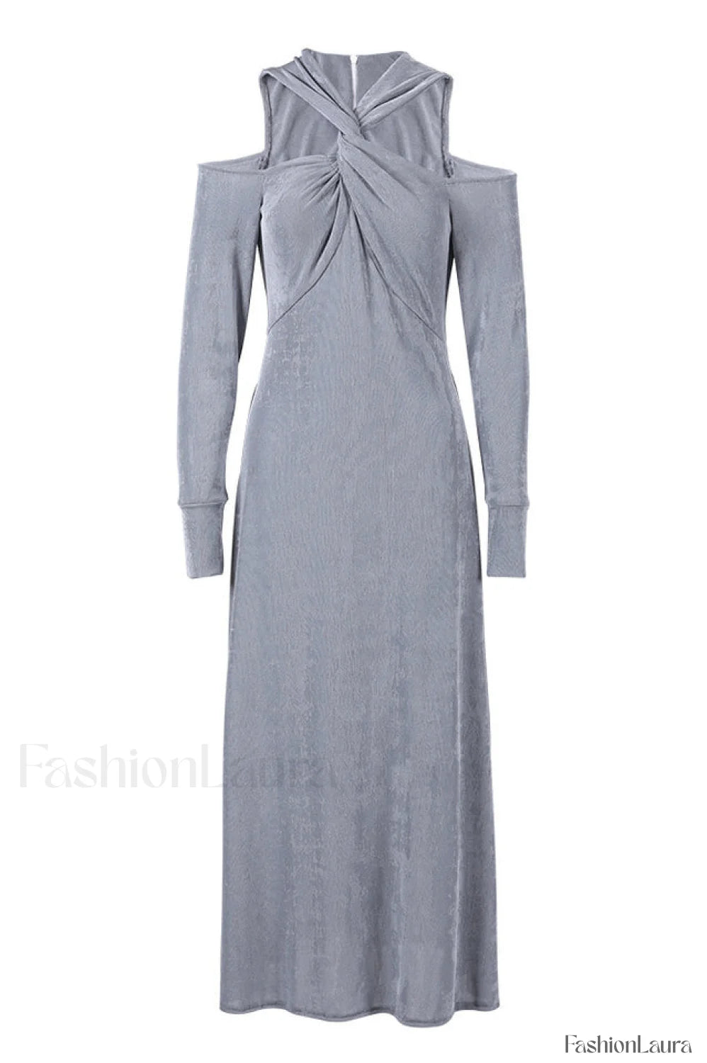 Sinh Midi Dress Charming In Double Jersey Knit S / Smoky Gray