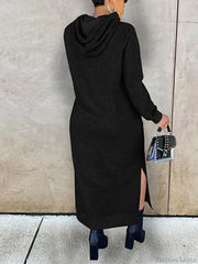 Slant Pockets Hoodie Dress Sweatshirts & Hoodies L