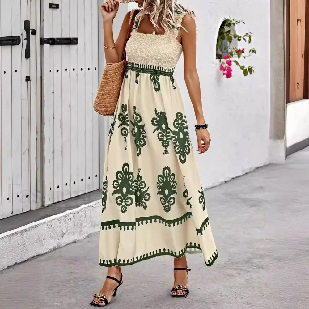 Sleeveless A Line Party Boho Dress