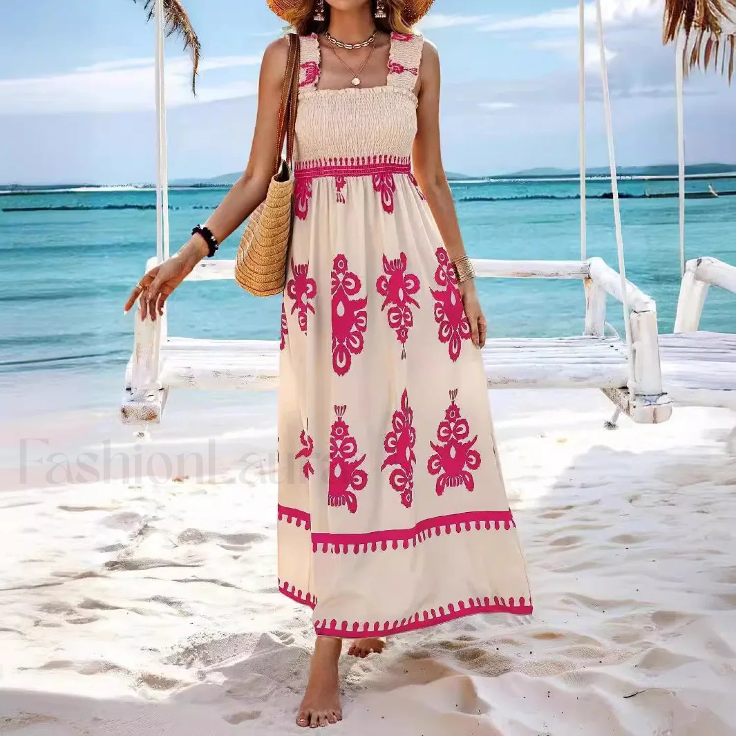 Sleeveless A Line Party Boho Dress
