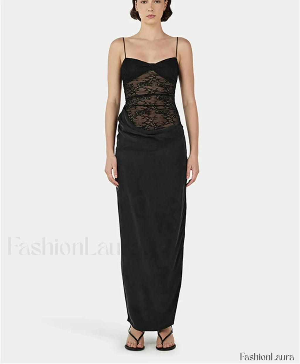 Sleeveless Bodycon Fashion Maxi Dress Black / S