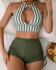 Sleeveless Hollow Push Up Bikini Set