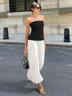 Sleeveless Pleated Long Dress Dresses