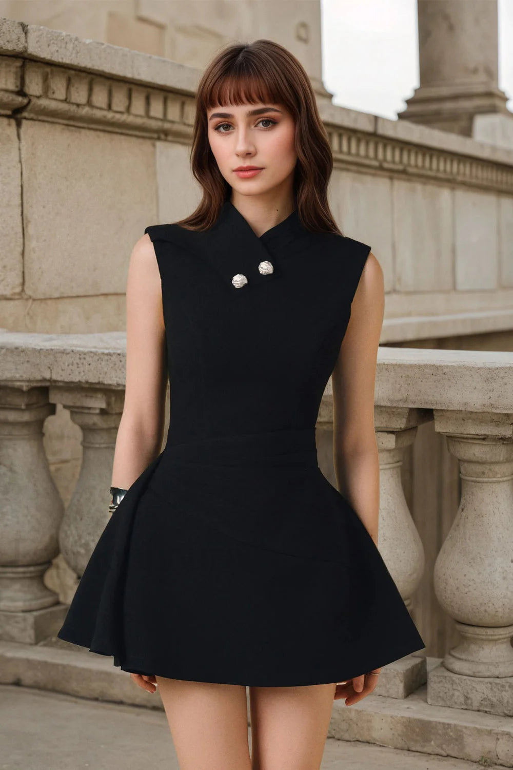Sleeveless Slim Mini Work Dress