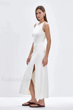 Sleeveless Split Bodycon Work Dress