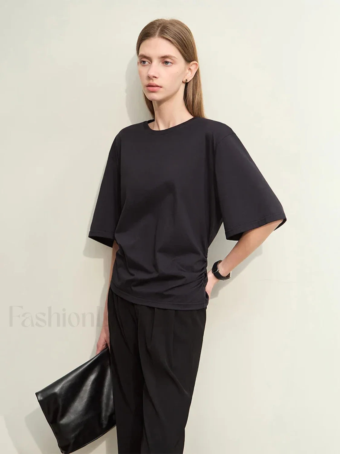 Slightly Elastic Loose Cotton T Shirt Main image