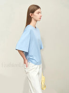 Slightly Elastic Loose Cotton T Shirt