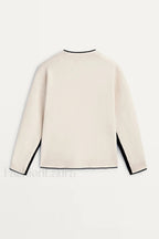 Slim Fit Patchwork Knit Cardigan