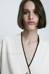 Slim Fit Patchwork Knit Cardigan