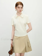 Slim Polo Collar Short Sleeve T Shirt