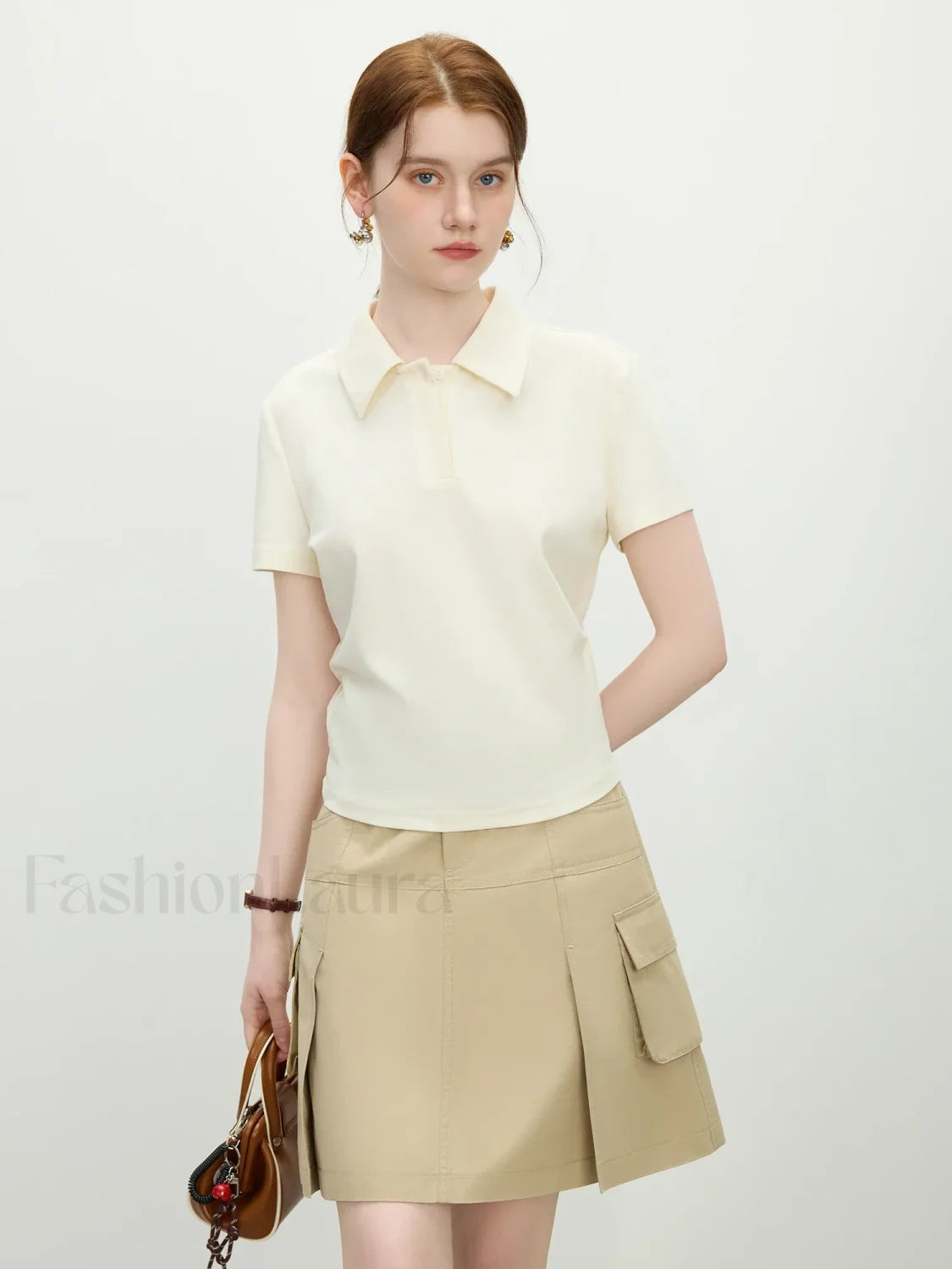 Slim Polo Collar Short Sleeve T Shirt