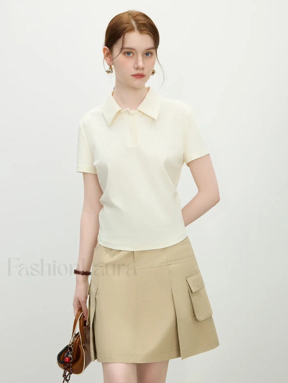 Slim Polo Collar Short Sleeve T Shirt