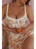 Slim Spaghetti Strap Floral Dress