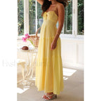 Smocked Bow Front Midi Dress