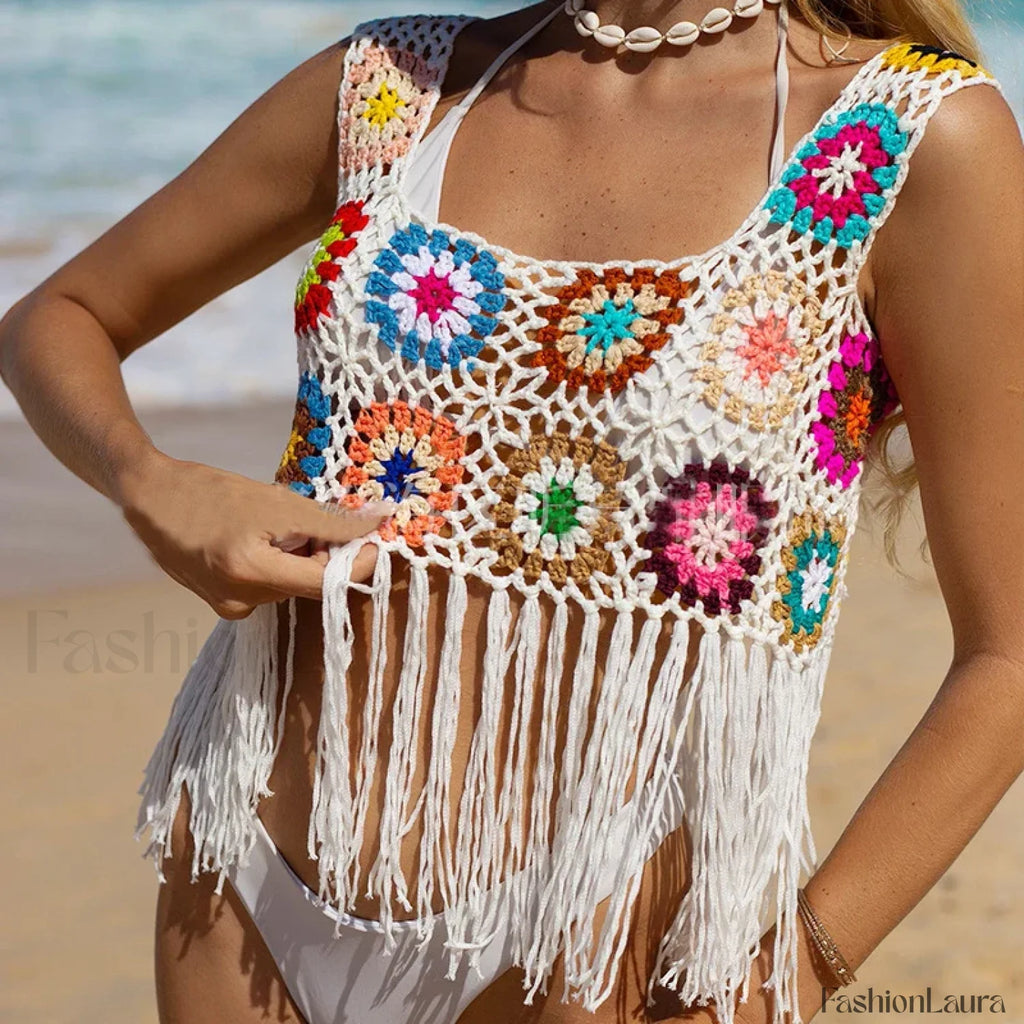 Snake Print Halter Mini Cover Up WHITE / S