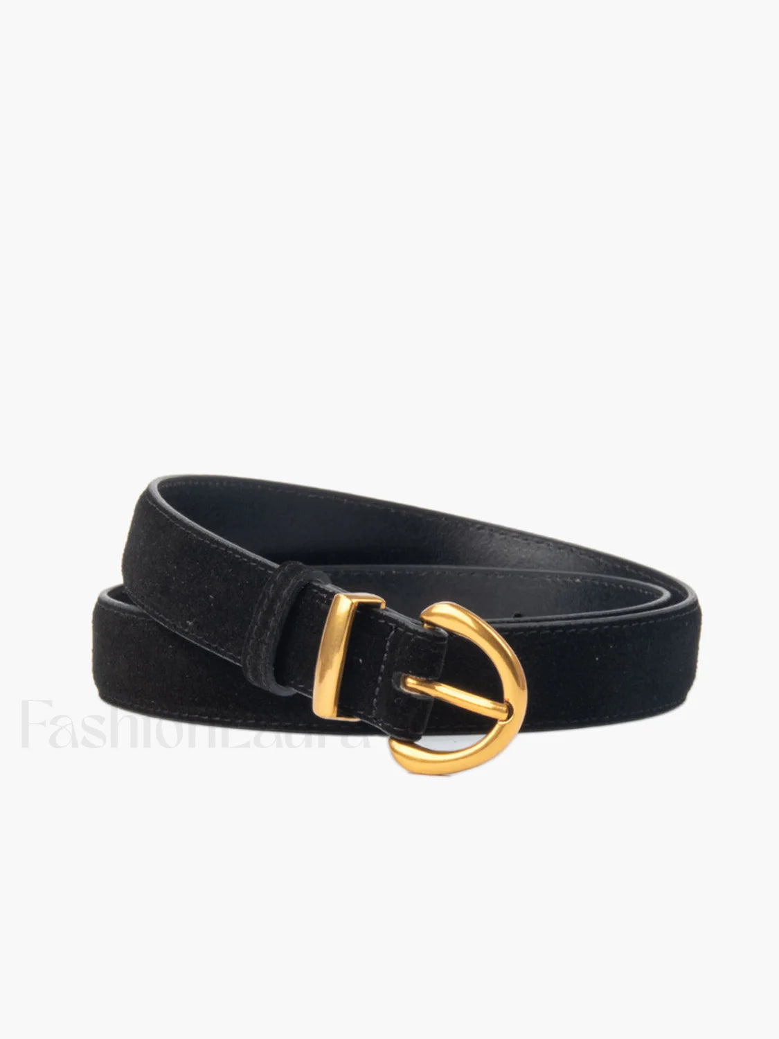 Soft Buckle Leather Belt Black / One Size Belts