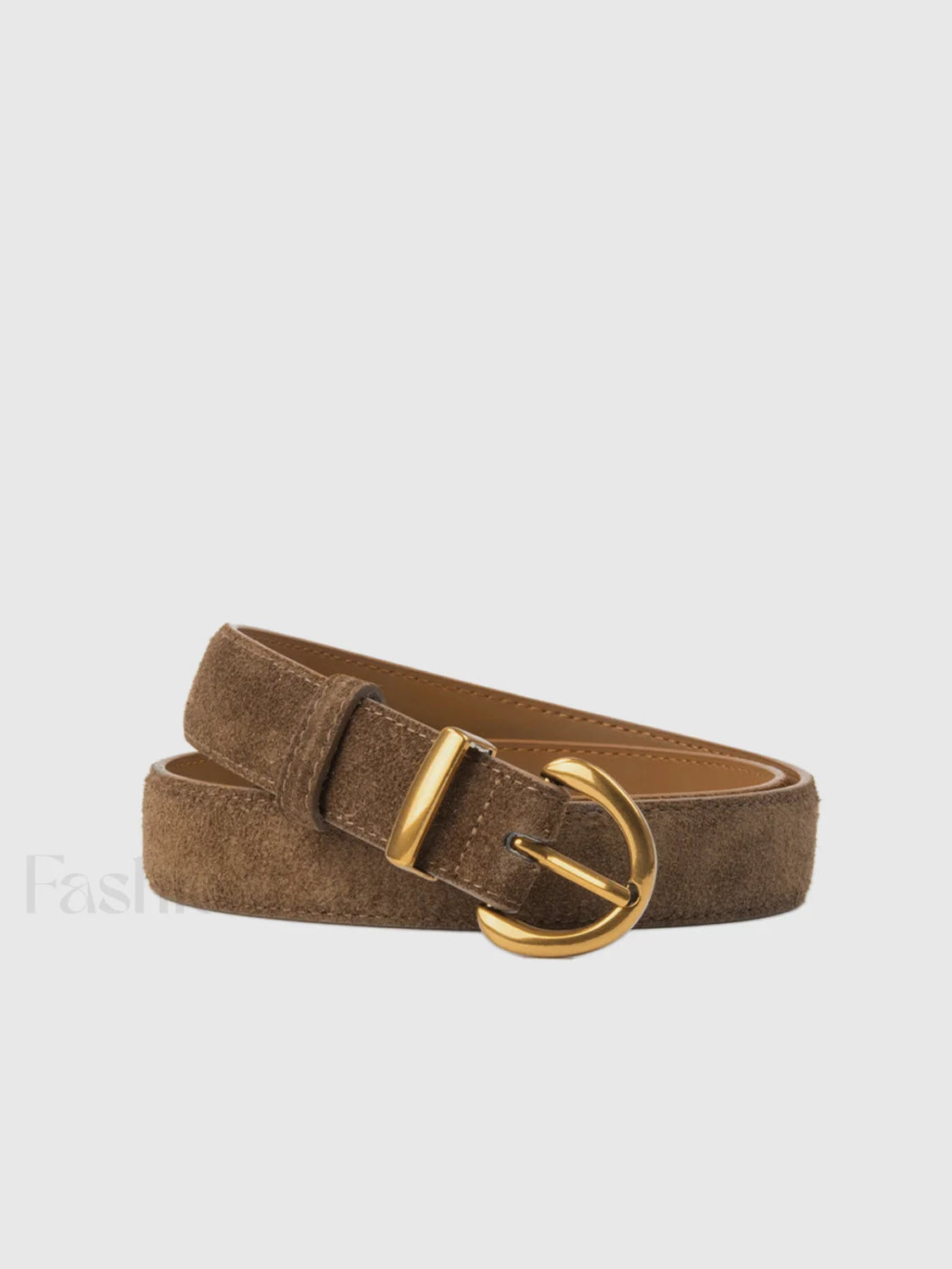 Soft Buckle Leather Belt Brown / One Size Belts Main image