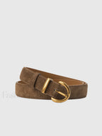 Soft Buckle Leather Belt Brown / One Size Belts