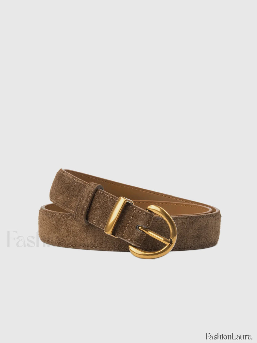 Soft Buckle Leather Belt Brown / One Size Belts