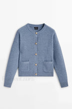 Soft Knit Tweed Style Cardigan