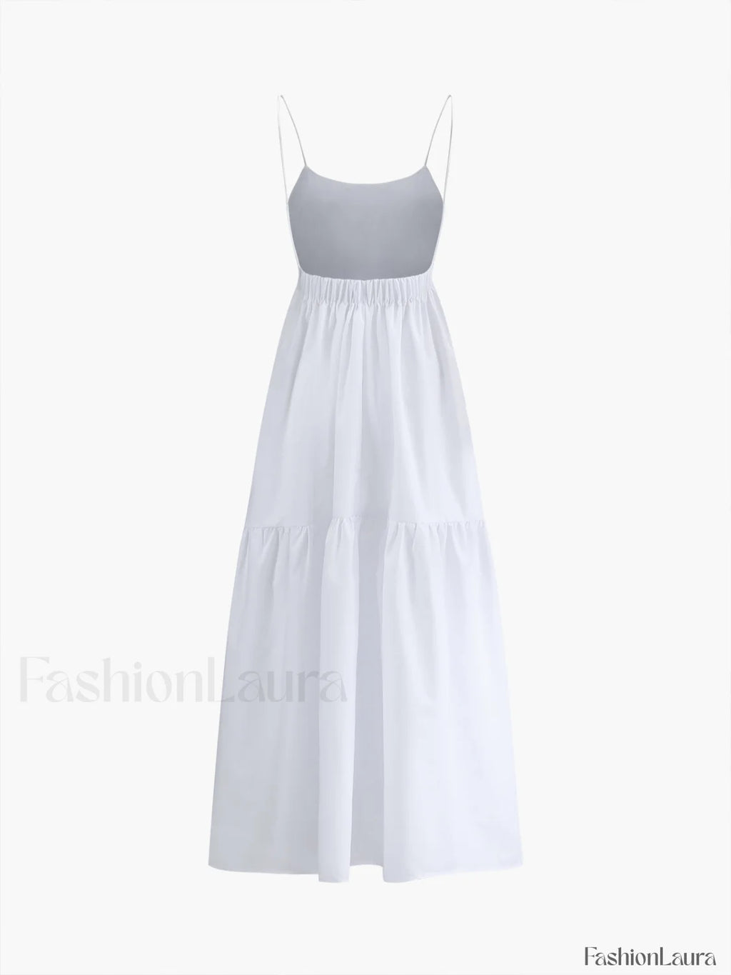 Solid Backless Long Dress Dresses
